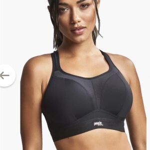 Panache Boundless Non Wire Black Sports Bra with Purple Accent